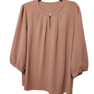 Rapbin Top Size XXL Light Brown Color Pleated.  New